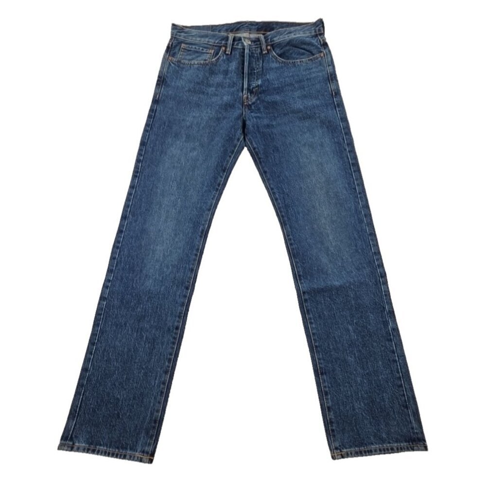 H&M &Denim Jeans Men's 34x32 Medium Wash Button Fly 100% Cotton EUC‎ Classic